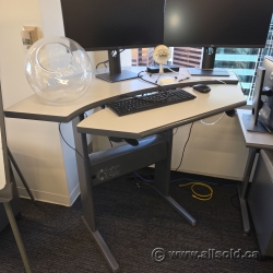 Teknion Sit Stand Corner Desk
